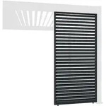 Weide horizontale Lamellenwand Sichtschutz f&uuml;r Pergola Aluminium...