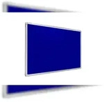 ALLboards Filztafel Blau 120x90 cm, Alurahmen