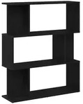 vidaXL B&uuml;cherregal Schwarz Eichen-Optik 80x24x96 cm Holzwerkstoff