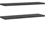 vidaXL Wandregale 2 Stk. 100x30x3 cm Schwarz Edelstahl