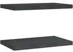 vidaXL Wandregale 2 Stk. 50x30x3 cm Schwarz Edelstahl
