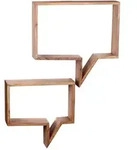 KADIMA DESIGN 2er Set Wandregale MUMBAI Massivholz Akazie Holzregal...