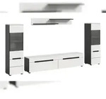 Ebuy24 Canu Regal C6 System inkl. Beleuchtung wei&szlig;, dunkelgrau.