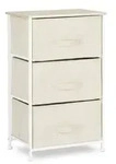 Relaxdays Regalsystem, 3 Stoff-Schubladen, universale Schubladenbox, Metall und Holz,