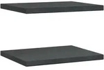 vidaXL Wandregale 2 Stk. 50x40x3 cm Schwarz Edelstahl