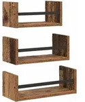 vidaXL Wandregal-Set mit Regal 3 pcs Altholz 40x16x14cm Holzwerkstoff