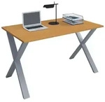 VCM Schreibtisch Lona Silber / Buche H. 76 x B. 140 x T. 50 cm