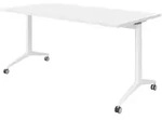 b&uuml;m&ouml; Seminartisch klappbar fahrbar 160x80 cm wei&szlig;, Gestell wei&szlig; - Klapptisch