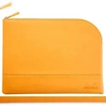 Rhodiarama Etui aus Kunstleder mit Rei&szlig;verschluss, 21x28 cm - Orange 116747C