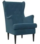 vidaXL Sessel Blau Samt