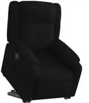 vidaXL Relaxsessel mit Aufstehhilfe Schwarz Stoff