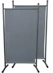 QUICK STAR 2 St&uuml;ck Paravent 1tlg. 180x78cm Grau