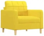 SOGO vidaXL Sofasessel Hellgelb 60 cm Stoff