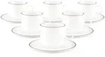 Seltmann Weiden Sento Home Pure Lines Cappuccinotasse mit Untertasse 300 ml 6er Set -