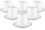 Seltmann Weiden Sento Home Pure Lines Kaffeebecher mit Untertasse 400 ml 6er Set -
