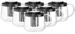 Ritzenhoff & Breker Yucca Teekanne mit Sieb 1,5 l 6er Set