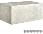 tectake Couchtisch Lasley, Belastbarkeit 45 kg - 90 x 50 x 40 cm Travertin Optik