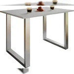 VCM Esstisch Xona Silber / Grau H. 76 x B. 140 x T. 80 cm