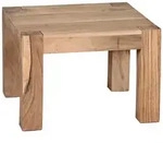 KADIMA DESIGN Couchtisch Massiv-Holz Akazie 60 cm breit Wohnzimmer-Tisch Design...