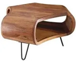 KADIMA DESIGN Couchtisch WL5.603 Sheesham massiv Holz 55 x 55 x 38 cm Ablage &
