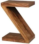 KADIMA DESIGN Beistelltisch MUMBAI Massivholz Sheesham Z Cube 59cm hoch