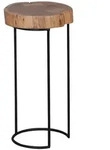 KADIMA DESIGN Beistelltisch AKOLA Massiv-Holz Akazie Wohnzimmer-Tisch...
