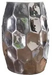 KADIMA DESIGN Beistelltisch 30x47x30cm Aluminium Silber Dekotisch orientalisch...