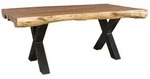 KADIMA DESIGN Esszimmertisch 200 x 100 x 77 cm Akazie Landhaus-Stil Voll-Holz,...