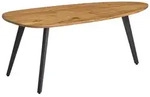 FineBuy Couchtisch Akazie 110x60cm Massivholz Wohnzimmertisch Holz/Metall Tisch