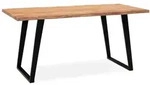 Esstisch Massivholz Baumkante Industrial | 120x60 cm Akazie mit U-Form Gestell 