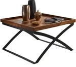 KADIMA DESIGN Couchtisch WL5.595 63x39x63cm Sheesham Massivholz / Metall...
