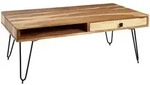 KADIMA DESIGN Couchtisch BAGLI Massiv-Holz Akazie 110 cm breit Wohnzimmer-Tisch