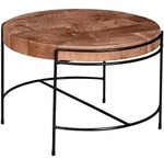 KADIMA DESIGN Couchtisch 62x40x62 cm Sofatisch Akazie Massivholz / Metall,