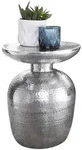 KADIMA DESIGN Beistelltisch Aluminium 36,5x46x36,5 cm Dekotisch Silber...
