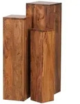 KADIMA DESIGN Beistelltisch 3er Set Sheesham Massivholz Satztisch Quadratisch...