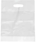 Starpak 200 Griffloch-Tragetaschen, HDPE 50 cm x 45 cm x 8 cm weiss