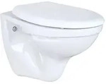 Belvit Wand H&auml;nge WC Abgang Wand Waagerecht mit Softclose Deckel 520x360x375 cm