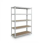 Relaxdays Schwerlastregal, HxBxT: 200x100x50 cm, 875 kg, 5 Ebenen, Lagerregal...