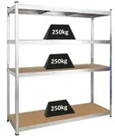PROREGAL Schwerlastregal TAURUS XL | HxBxT 180x160x60cm | Fachlast 250kg |...
