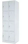 BRB Stahl-F&auml;cherschrank mit Sockel, 2x 4 F&auml;cher, BxTxH 600x490x1800 mm,...