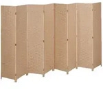 Relaxdays Paravent, 8-teilig, Raumtrenner faltbar, HxB 170x320 cm, Sichtschutz innen,