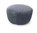 Relaxdays Pouf, Cord, HxD: 25 x 35 cm, Polystyrol-F&uuml;llung, Bodensitzkissen rund,