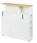 Relaxdays Nischenschrank, 6 F&auml;cher, WC-B&uuml;rstenhalter, HBT: 79 x 17 x 75 cm, Bad,