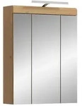 Ebuy24 Scout Spiegelschrank Bad 2 T&uuml;ren, 3 Spiegelt&uuml;ren, 3 Regale Salbeidekor,