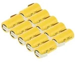 10x XCell Akku Sub-C 1,2V 2000mAh X2000SCR Hochstrom Z L&ouml;tfahne