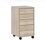 KADIMA DESIGN Rollcontainer Sonoma 33 x 63 x 38 cm Holz Schubladenschrank