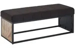 KADIMA DESIGN Sitzbank Stoff Schwarz 105x40x40 cm Flur Polsterbank mit...