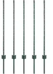 vidaXL Zaunpfosten 5 pcs Gr&uuml;n 140 cm Stahl