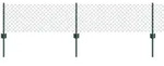 vidaXL Maschendrahtzaun mit Pfosten 10 x 0,4 m PVC-beschichteter Stahl