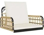 vidaXL H&auml;ngestuhl mit Kissen 63x58x39 cm Poly Rattan und Stahl